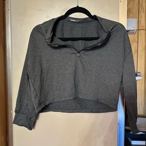 Fashion Nova Dark Gray Quarter Zip